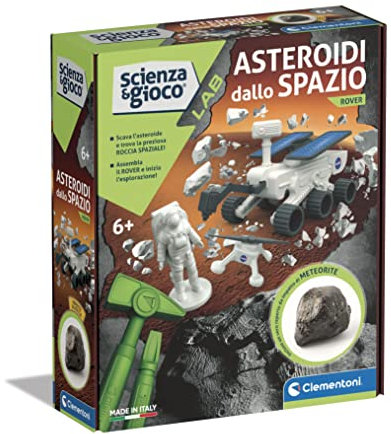 Clementoni - Science and Game Lab Space-Kit Exploration-Asteroid to Excavate, Playset Rover Explorer with Astronaut, Scientific Laboratory 6 Years, Made in Italy, Multicoloured, Medium, 19271