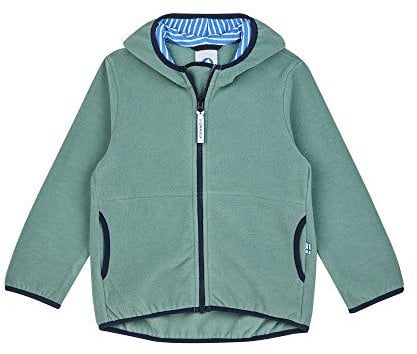 Finkid Paukku Grün - Vielseitige Zip-In kompatible Kinder Fleecejacke, Größe 80-90 - Farbe Trellis - Navy