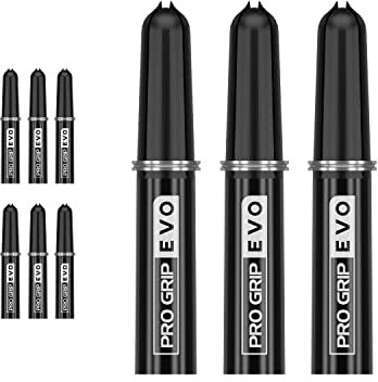 Target Darts 3 x Sets Schwarz Pro Grip Evo Nylon Tops Dartschäfte - 9 In Total