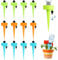 12pcs de riego de plantas, picos de riego automático, gotero de riego de plantas de vacaciones, dispositivos de riego con interruptor de válvula de control para plantas de interior al aire libre