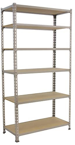 PROREGAL Schwerlastregal Giant MULI | HxBxT 250x90x50cm | 6 Fachböden | Fachlast 150kg | Verzinkt | Lagerregal Kellerregal Werkstattregal Metallregal Fachbodenregal Steckregal