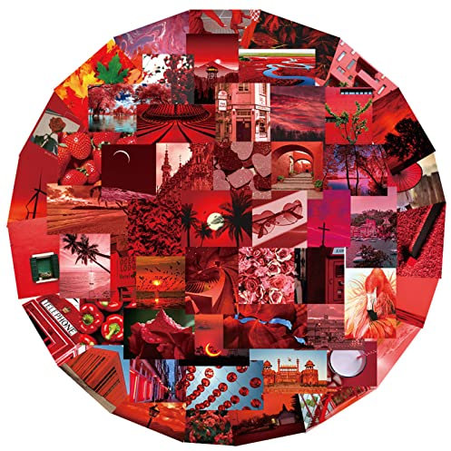 Martin Kench DIY Scrapbooking Aufkleber Sticker Set, Vintage Dekorative Sticker Aesthetic Aufkleber für DIY Scrapbooking Notizbuch Fotoalbum (Rot)