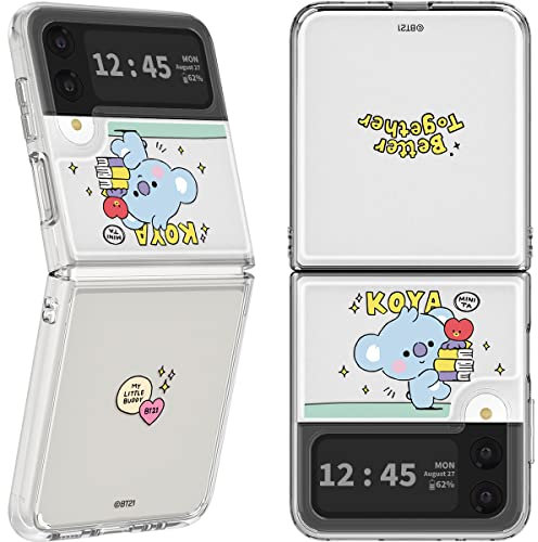 BT21 Entworfen für Galaxy Z Flip 4 Hülle (2022), offizieller Merchandise-Artikel, transparente Handyhülle, KOYA