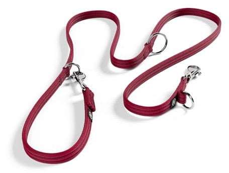 Hundeleine, doppelseitig, Burgunderrot