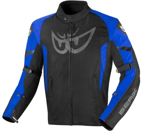 Berik Tourer Evo wasserdichte Motorrad Textiljacke, schwarz/blau, 54