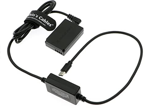 Alvin's Cables Type-C PD to LP-EL12 Dummy Battery Power Cable for Canon EOS M M2 M10 M50 M100 M200 DSLR Cameras 130cm