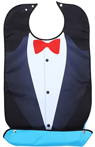 Ciieeo Ältere Lätzchen Essenslätzchen Für Erwachsene Lätzchen Für Ältere Erwachsene Lätzchen Für Männer Essen Mahlzeitenschutz Patienten-lätzchen Babylätzchen Polyester Krawatte Mann