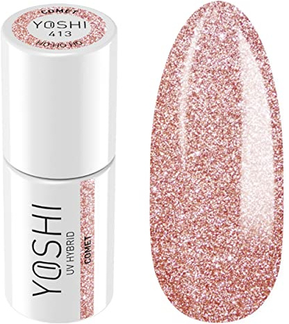 Yoshi Hybrid Nagellack Rosa - Professionell Ständig Nagellack 6ml - UV Lack für Nails - Nail Art Maniküre Zubehör - UV Nagellack für LED und UV Lampe - Lack mit Praktisch Pinsel - HO HO HO