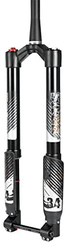 LHHL Forcella Ammortizzata for Mountain Bike 26/27,5/29 Pollici Corsa 120mm Attraverso Alxe 15 * 110mm Blocco Manuale MTB Forcella Rovesciata in Lega di Alluminio