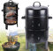 BBQ Räucherofen Holzkohlegrill Räuchergrill Grilltonne Smoker Grill Räucherschrank Räuchertonne Großo Grill Ofen Hochwertig | Schwarz |