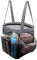 FuninCrea Duschtasche, Faltbare Tragbare Kulturtasche mit Griff Strandtasche aus Mesh mit 8 Fächern für Camping Heimaufbewahrung für Toilettenartikel Kleidung (Streifen)