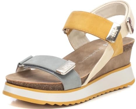 XTI Damen 142822 Keilsandale, gelb, 40 EU