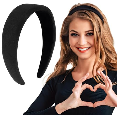 BOFUNX Haarreif Schwarz Haarreif Breit Haarband Stirnband Haarschmuck für Damen Mädchen