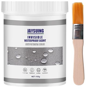 Ieron Agent de revêtement imperméable Transparent 100 g avec Brosse, Mastic d'isolation imperméable Invisible, Agent Anti-Fuite imperméable pour Toit