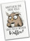 Eule Souvenir Magnet eckig mit Spruch Früher Vogel soll Nicht Kaffee Saufen Perfekt für Morgenmuffel im Büro Lustiger Spruch für Arbeit Kollegen Chef und kaffeesüchtige Eulen-Fans