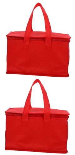 Alipis 2stücke Isolierte Lunch-tasche Oxford Outdoor- Große Kapazität Warmhaltender Lebensmittelbeutel Für Büro Und
