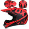 SMTSEC Motorradhelm Cross für Damen und Herren - Full Face MTB Motocross Helm DOT/ECE-Zertifiziert Mit Schutzbrillen, Maske, Handschuhe - Downhill Mopedhelm Schutzhelm für Cruiser Chopper, Rot/C-XL