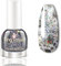 Sparkly Glitter Nail Polish - Black Paillette Glitter Nail Varnish - Clear Silver Glitter Based Nail Polish with Black Paillette - Air Dry Fast Drying No Need UV DIY Nail Art