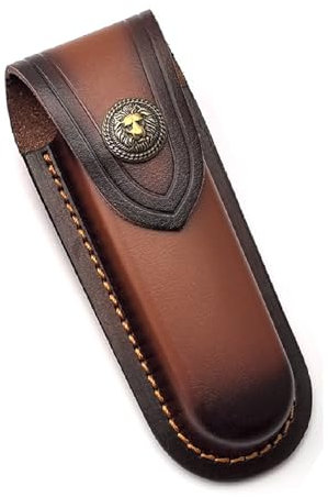 Yoaeyok 1 Pièce Etuis pour Couteaux, Housse en Cuir pour Couteau Étui en Cuir pour Couteau Pliant Sac à Couteau Vintage Étui à Couteau pour Couteaux Pliants, Couteaux de Poche, Marron