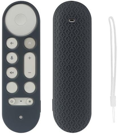 SEIAIYG Case Compatible with Google TV Streamer 4K TV 2024, Lightweight Soft Silicone Remote Control Case Cover, Non-Slip, Shock Absorption - Gray