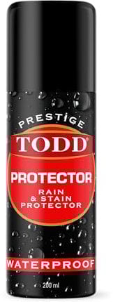 TODD PRESTIGE Shoe Protector Spray | Heavy-Duty Suede & Nubuck Waterproof Protector | Rain & Dirt Protection for UGG & More | Long-Lasting Water Repellent for Boots, Shoes, Coats & Gloves | 200ml