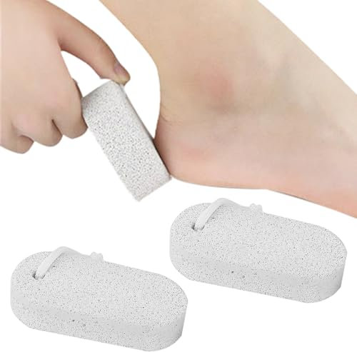 MEXRUMI 2 Stücke Bimsstein Fußpflege, Lavastein Fußpflege Hornhaut Harte Haut Entfernen Für Hände - Natürliches Fuß-Scrub Zum Toter