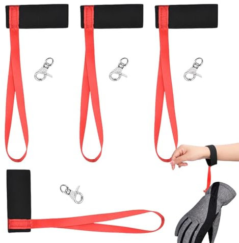 Gupcaqosjw 8X Handgelenkschlaufe Für Skihandschuhe, Elastische Handschuhschlaufen, Sport Handschuh Strap, Elastische Befestigungsschlaufen Handschuh, Anti Verlust Winterhandschuhe Handgelenkschlaufe
