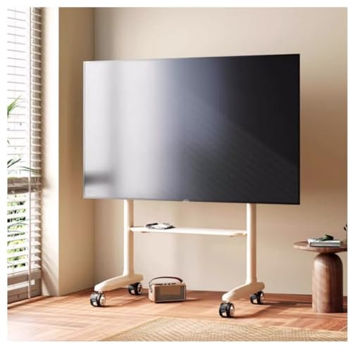 SaryEdge Soporte Universal para TV Soporte para TV para Dormitorio Soporte móvil para TV con Pantalla LCD LED de 40 a 86 Pulgadas de hasta 176 Libras, Soporte de pi(Blanco-4086 Pulgadas