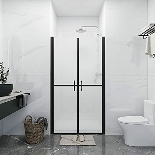 Gecheer Porta per Doccia in ESG Satinato (83-86) x190 cm,Porta Doccia per Nicchia,Box Doccia Nicchia,Box Doccia a Soffietto,Box Doccia Porta per Nicchia,Porta Doccia in Vetro,P150841