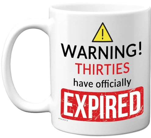 40th Birthday Gifts for Women Men - Thirties Have Expired - Rude Novelty Gag Joke Funny Mugs for 40th Birthday Present, 11oz Premium Ceramic Coffee Mugs