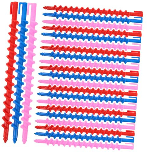 CTIRCHIU 20Stücke Teiliges Lockenwickler Dauerwelle Stangen Spirale Lockenstäbe für Friseur Haar Styling für Haartypen Praktische Anwendung und Fester