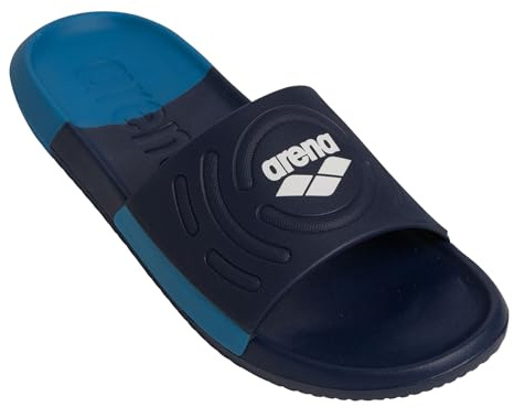 ARENA Sandales de bain Urban Active pour homme, 200 bleu marine, blanc et turquoise, 43 EU