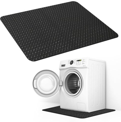 Esterilla antivibración para lavadora, 60 x 60 cm, antideslizante en ambos lados, alfombrilla antivibración, resistente al agua