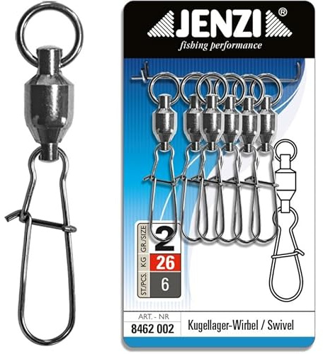 Jenzi Kugellager-Karabiner-Wirbel vernickelt Größe: 1 32kg