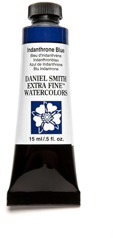 Daniel Smith Extra Fine Watercolor 15ml Paint Tube, Indanthrone Blue (284600043)