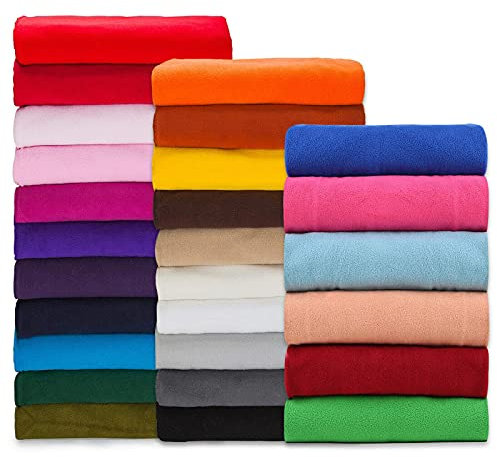 Polar Fleece Fabric Material Super Soft Handle,37 Colors,Anti Pill Test Approved, Spun Polyester Fleece - Washable,Substantial Weight 320G/SqM,Neotrims UK. Rust Brick, Half Metre