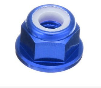 Alamor M3An7 10St M3 Flansch Nylon Mutter Selbstsichernde Mutter Mehrfarbige Aluminiumlegierung - Dunkelblau