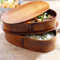 Japanische Bento Box Holz Lunchbox sicher und gesund Doppelschicht-Design Der Lunchbox Ermöglicht Es Ihnen, Kontaminationen Zu Vermeiden Und Eine Wundervolle Picknickzeit Zu Haben