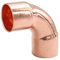 SOMATHERM FOR YOU - Kupfer Lötfitting - Bogen 90° Doppelte Buchse Ø10 Großer Radius - Konform NF
