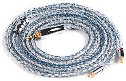 Yinyoo 3ft MMCX Earphone Cable, 16 Core Silver Plated Copper, Upgraded Audio Cable for UE900, Shure SE215, TIN Audio T2, T3, T2 PRO, PRO HQ5, HQ6, KBEAR F1, Android, Music Player, Laptop