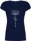 T-Shirt Damen V Ausschnitt - und Wellness Geschenk - Namaste Lotusblüte Yoga Chakra - XL - Dunkelblau - yogashirth yogashirt Meditation Joga Shirts yogashirts yogashirtsdamen spirituelle Blume