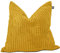 rucomfy Beanbags Soft Corduroy Square Floor Cushion - Use as Large Cushion, Pillow or Extra Seating - Home Living Room Decor or Bedroom Furniture - Machine Washable - L68cm x W68cm (Mustard)