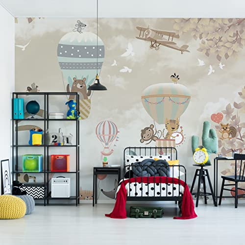 Muralo VLIES FOTOTAPETE 360x240 TAPETE Wandtapeten Kinderzimmer Tiere Ballons Spielzimmer Kinderstube Moderne Wandbilder XXL Wand Dekoration Abstrakt Luxus Br. 360 cm x Hö. 240 cm