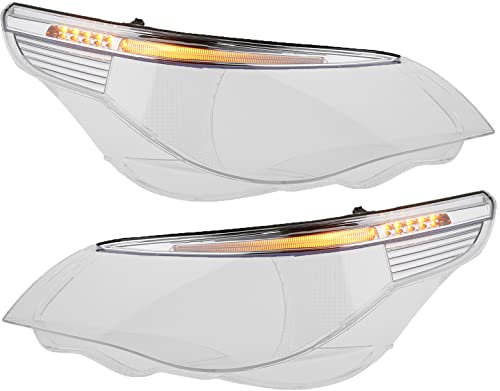 Johns, Scheinwerfer Satz passend für BMW 5 Scheinwerferglas E60/E61 07/03-03/07 links, rechts für Xenon