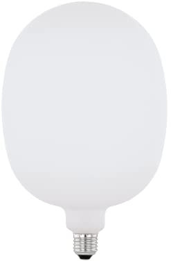 EGLO E27 LED Lampe dimmbar, extra-große ovale Glühbirne Big Size, 4,5 Watt (entspricht 40 Watt), 470 Lumen, Leuchtmittel warmweiß, 2700 K, Glühlampe Opal weiß, E170, Ø 17 cm