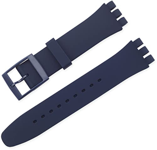 BBZ 12MM Bracelet en Silicone Compatible avec Swatch Watch Strap