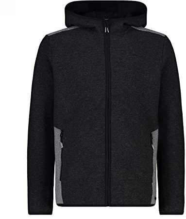 CMP - Man Jacket Fix Hood, Man, Carbone Mel.-Nero, 56
