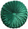 Cushion Soft HOLLAND PLUSH Velvet Cushions Luxury Chic Filled cushion Round (Bottle Green)