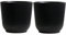 Olly & Rose Oxford Blumentopf, Schwarze Pflanzgefäße – 2 Stück 14cm Pflanztopf – Innen- und Außenbereich, Blumentopf für Garten und Haus Ubertopf