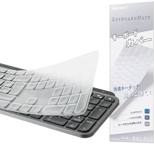 Digi-Tatoo Keyboard Cover compatible with Logitech MX Keys S/MX Keys/Craft Keyboard (EU/UK ISO Layout, 7 Shape Enter Key with Numeric Keys) - Keyboard Protector